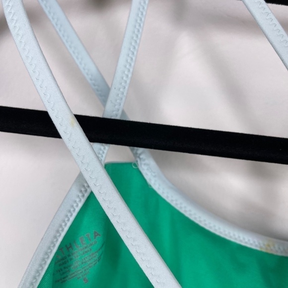 ATHLETA Green Cross Strap Chroma Bikini Top Size Small - Picture 10 of 14